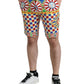 Dolce & Gabbana Multicolor Carretto Print Men Bermuda Shorts