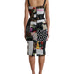 Dolce & Gabbana Multicolor Patchwork Midi Floral Leopard Bodycon Dress