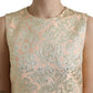 Dolce & Gabbana Metallic Floral Jacquard A-line Mini Dress