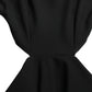 Dolce & Gabbana Black Viscose Cut Out A-line Long Sleeves Mini Dress