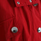 Dolce & Gabbana Red Polyester Hooded Button Rain Coat Jacket