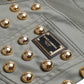 Dolce & Gabbana Green Embellished Cotton High Waist Hot Pants Shorts