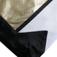 Dolce & Gabbana Gold Polyester Perforated High Waist Shorts
