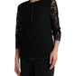 Dolce & Gabbana Black STAFF Blouse Floral Lace Nylon Top