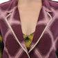 House of Holland Purple checkered blazer jacket