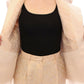 Zeyneptosun Beige brocade sleeveless jacket