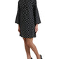 Dolce & Gabbana Black White Polka Dot Nylon Shift Mini Dress