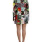 Dolce & Gabbana Multicolor Floral Patchwork Shift Mini Dress