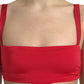 Dolce & Gabbana Red Cutout Nylon Sheath Sleeveless Mini Dress