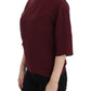 Dolce & Gabbana Red 3/4 sleeve silk blouse