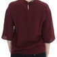 Dolce & Gabbana Red 3/4 sleeve silk blouse