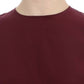 Dolce & Gabbana Red 3/4 sleeve silk blouse