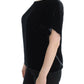 Dolce & Gabbana Black velvet shortsleeved blouse