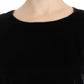 Dolce & Gabbana Black velvet shortsleeved blouse