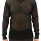 Dolce & Gabbana Dark Green Runway Netz Pullover Netted Sweater