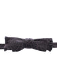 Dolce & Gabbana Gray Black Wool Bow Tie