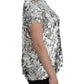 Dolce & Gabbana Silver Sequined Crewneck Blouse T-shirt Top