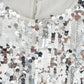 Dolce & Gabbana Silver Sequined Crewneck Blouse T-shirt Top