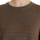 Dolce & Gabbana Oversized Gray Yellow Striped Sweater Top