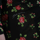 Dolce & Gabbana Black Floral Cut Out Sheath Long Maxi Dress