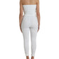 Dolce & Gabbana White Nylon Strapless Bodycon Jumpsuit Dress