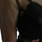 Dolce & Gabbana Black Floral Embroidery Mesh Tulle Gown Dress