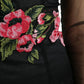 Dolce & Gabbana Black Floral Embroidery Mesh Tulle Gown Dress