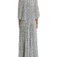 Dolce & Gabbana White Polka Dot A-line Pleated Maxi Dress
