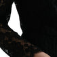 Dolce & Gabbana Black Lace Crystal Embellished Sheath Dress