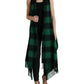 Dolce & Gabbana Black Green Buffalo Check Poncho Coat Jacket