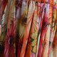 Dolce & Gabbana Multicolor Sunflower Print Silk Midi Dress