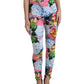 Dolce & Gabbana Multicolor Floral High Waist Leggings Pants