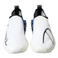 Dolce & Gabbana White Blue Sorrento Low Top Men Casual Sneakers Shoes