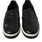Dolce & Gabbana Black Croc Exotic Leather Sneakers Shoes