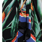 Dolce & Gabbana Black Strelitzia High Waist Wrap Midi Skirt