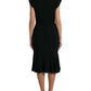 Dolce & Gabbana Black Cady Viscose Sleeveless Dress