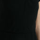 Dolce & Gabbana Black Cady Viscose Sleeveless Dress