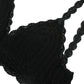 Dolce & Gabbana Black Cotton Bustier Cropped Crochet Tank Top