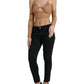 Dolce & Gabbana Brown Nylon Stretch Open Shoulder Cropped Top