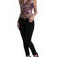 Dolce & Gabbana Multicolor Jacquard Button Waistcoat Vest Top