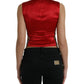 Dolce & Gabbana Multicolor Jacquard Button Waistcoat Vest Top
