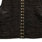 Dolce & Gabbana Brown Embellished Nylon Stretch Cropped Top