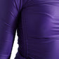 Dolce & Gabbana Purple Nylon Stretch Slim Long Sleeves Top