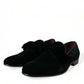 Dolce & Gabbana Black Velvet Loafers Formal Dress Shoes