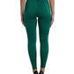 Dolce & Gabbana Green Nylon Stretch Slim Leggings Pants
