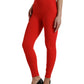 Dolce & Gabbana Red Nylon Stretch Slim Leggings Pants