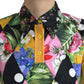Dolce & Gabbana Multicolor Patchwork Cashmere Henley Sweater