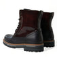 Dolce & Gabbana Black Leather Military Combat Boots Shoes