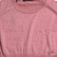 Dolce & Gabbana Pink Crew Neck Cropped Sleeveless Tank Top