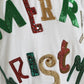 Dolce & Gabbana White Cotton Christmas Sequin Fur T-shirt